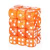 24 Piece Pearl Pattern Smooth Round Corner 16mm dice 6 Sided dice d6 dice Set for DND, MTG, Tenzi, Farkle, Bunco, Card Gaming & Math Learning with Portable Storage Pouch(Orange) view 1