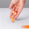 24 Piece Pearl Pattern Smooth Round Corner 16mm dice 6 Sided dice d6 dice Set for DND, MTG, Tenzi, Farkle, Bunco, Card Gaming & Math Learning with Portable Storage Pouch(Orange) view 3
