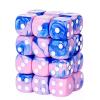 24 Piece Dual-Tone Round Corner 16mm dice 6 Sided dice d6 dice Set for DND, MTG, Tenzi, Farkle, Bunco, Card Gaming & Math Learning with Portable Storage Pouch(Pink-Blue) view 1