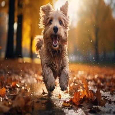1000 Piece Dogs in Forest Intellectual Jigsaw Puzzle for Adults, Cairn & Yorkshire Terrier in Autumn Park, Large Educational Decompression Toy, Gift for Dog Lovers