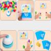 EUKVYQPX Montessori Children's Finger Cap Game, Left-Right Hand Battle Game, Concentration Parent-Child Interactive Toys view 2