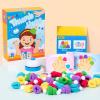 EUKVYQPX Montessori Children's Finger Cap Game, Left-Right Hand Battle Game, Concentration Parent-Child Interactive Toys view 4