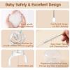 Sippy Cup Conversion Kit for Mam Bottles, Spill-Proof Straw Cup Conversion Kit with Silicone Straw Nipple, Weighted Straw, Handle, Storage Case, 4 Pack view 2