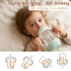 Sippy Cup Conversion Kit for Mam Bottles, Spill-Proof Straw Cup Conversion Kit with Silicone Straw Nipple, Weighted Straw, Handle, Storage Case, 4 Pack view 4