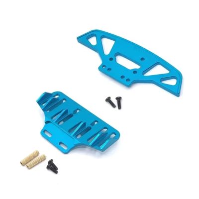 AQWBTYD Compatible with Wltoys 284131 K969 K979 K989 K999 P929 for MINI-Q RC01 1/28 RC Car Upgrade Parts Accessories Metal Front and Rear Bumper RC Assortment(Blue)