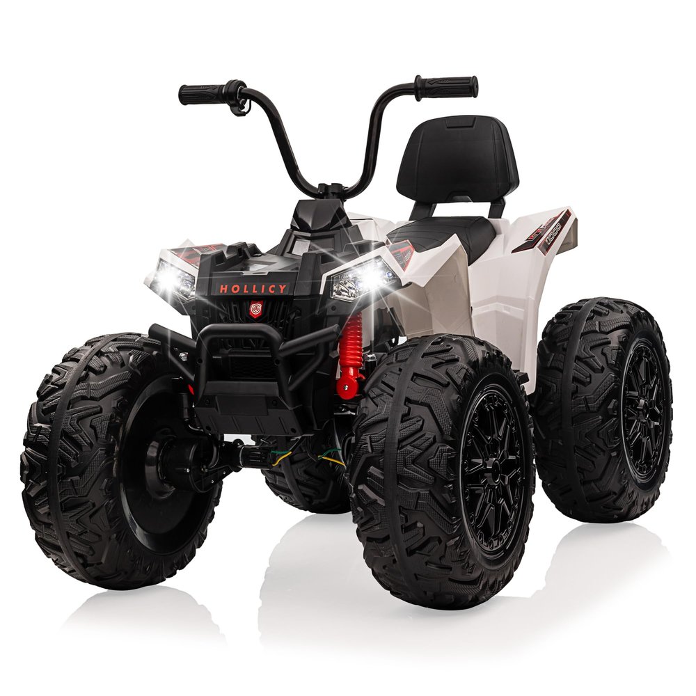 24V Kids Ride on Electric ATV,2 Seater 4WD All Terrain Quad, 4 Wheeler Ride on Toy Car
