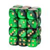 24 Piece Dual-Tone Round Corner 16mm dice 6 Sided dice d6 dice Set for DND, MTG, Tenzi, Farkle, Bunco, Card Gaming & Math Learning with Portable Storage Pouch(Green-Black) view 1