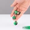 24 Piece Dual-Tone Round Corner 16mm dice 6 Sided dice d6 dice Set for DND, MTG, Tenzi, Farkle, Bunco, Card Gaming & Math Learning with Portable Storage Pouch(Green-Black) view 3