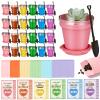 24 Set Valentines Day Cards for Kids Classroom,Nursery Pots with Humidity Dome Shovel and Seed Packet,Small Plastic Plant Pots Valentines Party Favors for Classroom Exchange (Not Included Seeds) view 1