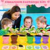24 Set Valentines Day Cards for Kids Classroom,Nursery Pots with Humidity Dome Shovel and Seed Packet,Small Plastic Plant Pots Valentines Party Favors for Classroom Exchange (Not Included Seeds) view 4