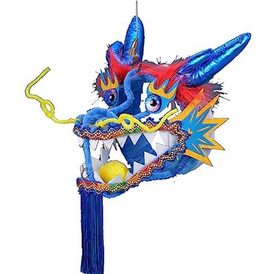 4 Colors Broken-Resistant Dragon Dance Head Chinese New Year Dragon Head Performance Props for Halloween, Christmas