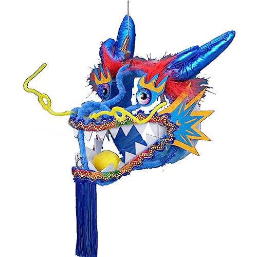 4 Colors Broken-Resistant Dragon Dance Head Chinese New Year Dragon Head Performance Props for Halloween, Christmas