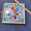 EUKVYQPX Montessori Wooden Magnetic Fishing Puzzles Game, Kids Educational Toys view 2