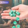 36 Pieces 12mm 6 Sided Mini Dice Set,Pearl Pattern D6 Game Dice Set,6 Sided Standard Game Dice for Board Games Dice Games Classroom Teaching Dices Game, with Portable Gaming Box(Cyan) view 3