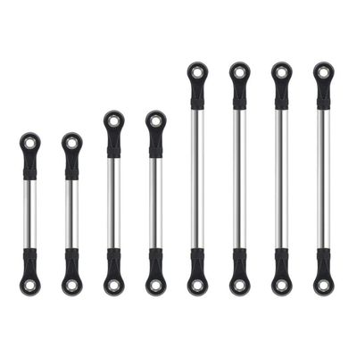 8PCS Stainless Steel Straight Links Set for 1 18 RC Crawler Chassis Suspension Clearance Upgrade Parts Compatible with RC Car Parts RC Models 1 18 Scale Models
