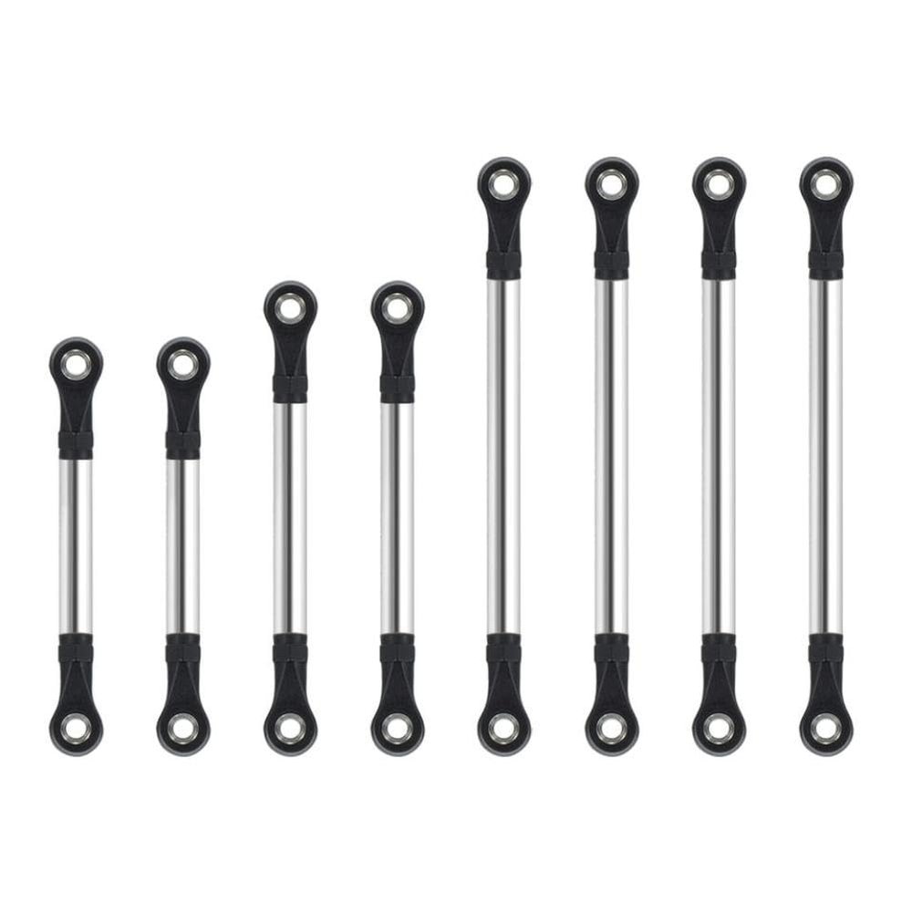 8PCS Stainless Steel Straight Links Set for 1 18 RC Crawler Chassis Suspension Clearance Upgrade Parts Compatible with RC Car Parts RC Models 1 18 Scale Models