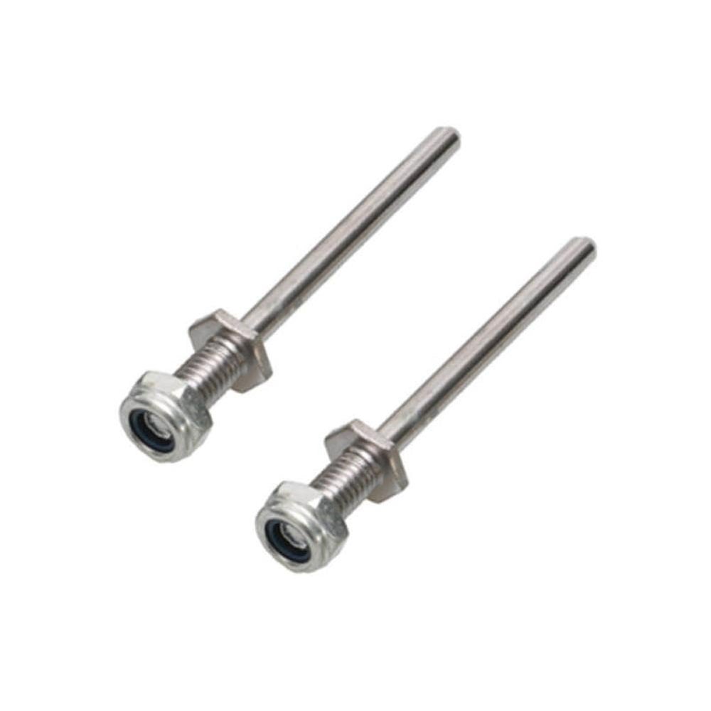 1 Pair D3 D4 D5 D6 Landing Gear Wheel Shaft M4 M5 M6 M8 Steel Axle with Nuts Assembly Compatible with RC Airplane Model DIY Parts(D4xM6xL60)