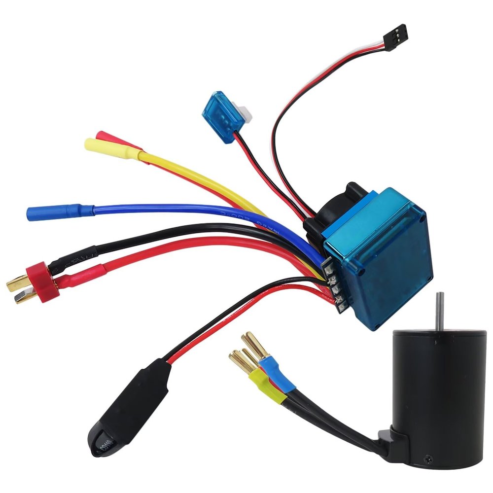 120A Brushless Motor ESC Set, Professional Brushless Motor 120A ESC Combo Set for RC Car