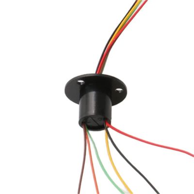 1pc 2/4/6/8/12/18 Channel Micro Rotate Slip Ring 2A Diameter 12.5mm for RC Excavator Model DIY PTZ Gimbal Electric Collector Rings(Dia.12.5mm 6CH 2A)