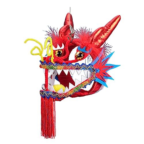 4 Colors Broken-Resistant Dragon Dance Head Chinese New Year Dragon Head Performance Props for Halloween, Christmas