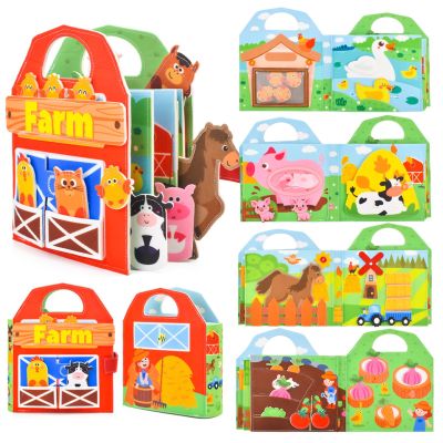 ivebed Montessori Busy Book-Learn While Playing, Toddler Montessori Play Board Fabric Book for Long Car Rides and Summer Trips Boys Girls, No Screens, No Meltdowns, Just Focused Play(Style-c)
