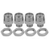 12mm to 17mm Wheel Hex Hub Conversion Adapter Socket Spanner Set, RC Car Hex Adapters, Aluminum Alloy and Steel Construction, for 1/10 1/8 RC Cars with Fixing Screws (Gray) view 2