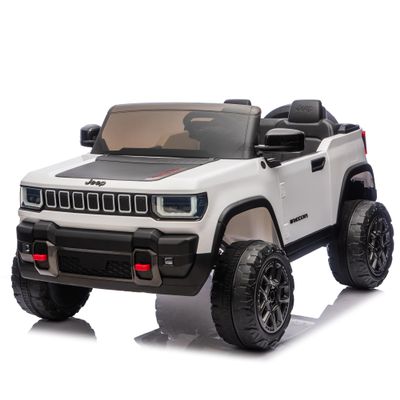 24V Licensed Kids Ride-on Truck with Parent Remote Control, 2-Seater Electric Vehicle for Big Kids Ages 3-8, 3 Speeds with Bluetooth Music & LED Lights