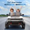 24V Licensed Kids Ride-on Truck with Parent Remote Control, 2-Seater Electric Vehicle for Big Kids Ages 3-8, 3 Speeds with Bluetooth Music & LED Lights view 2