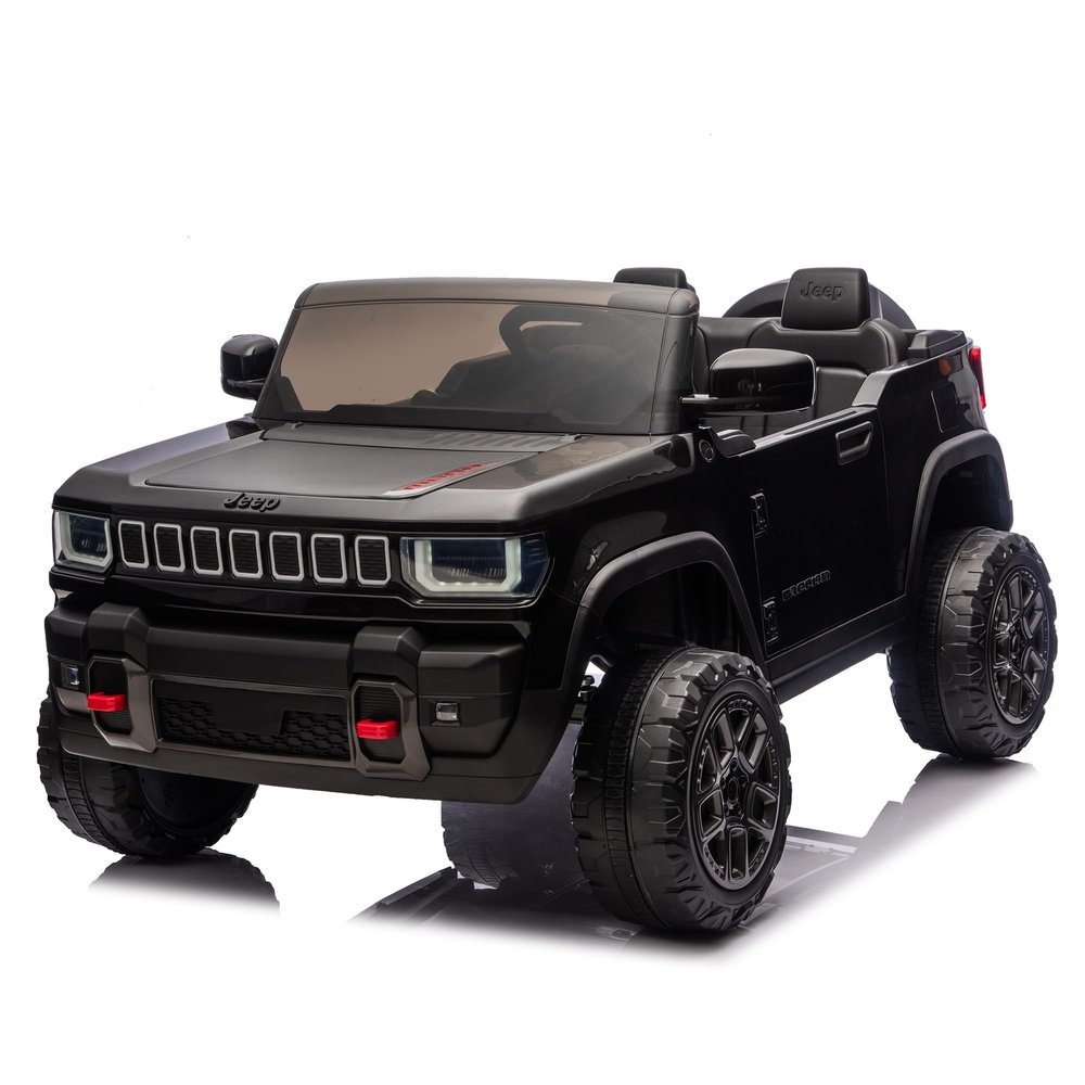 24V Licensed Kids Ride-on Truck with Parent Remote Control, 2-Seater Electric Vehicle for Big Kids Ages 3-8, 3 Speeds with Bluetooth Music & LED Lights