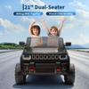 24V Licensed Kids Ride-on Truck with Parent Remote Control, 2-Seater Electric Vehicle for Big Kids Ages 3-8, 3 Speeds with Bluetooth Music & LED Lights view 2