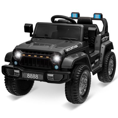 12V Kids Ride on Car Truck with Parent Remote Control, Electric Toy Vehicle for Boys Girls, All Terrain Outdoor Play with Spring Suspension, LED Lights & Music Player