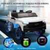 24V Kids Electric Truck, Licensed Chevrolet Silverado 2 Seater Ride on Car with Parent Remote Control, 3-Speed, Spring Suspension, MP3 Player, LED Lights for Ages 3-8 Years Old view 4