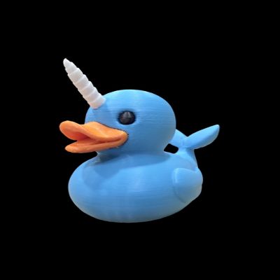 Narly The Narwhal Duck The Arctic Horned Waddler (3.5 inch)