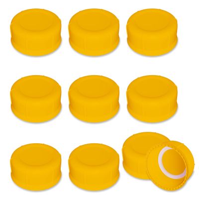 10PCS Baby Bottle Caps for Dr Brown Narrow Bottles, Travel Bottle Lids Replacement for Narrow-Neck Bottle, Tight and Leak-Proof, Yellow