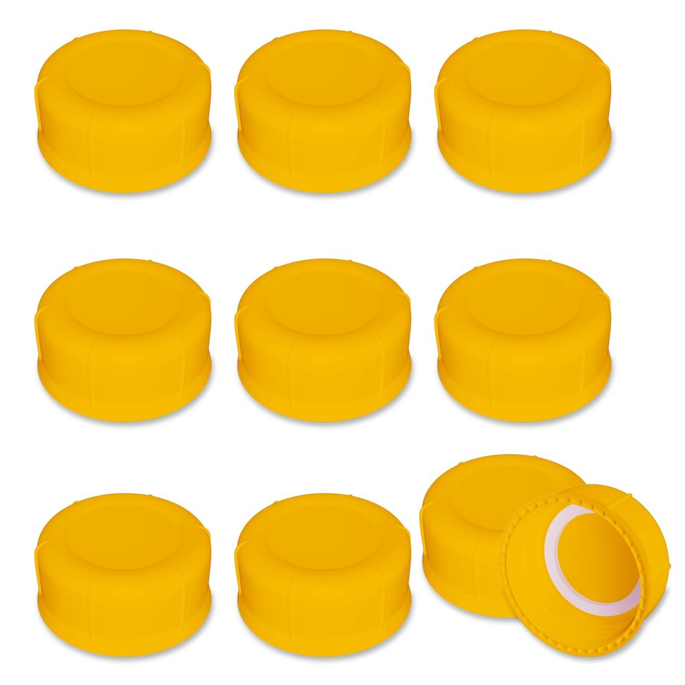 10PCS Baby Bottle Caps for Dr Brown Narrow Bottles, Travel Bottle Lids Replacement for Narrow-Neck Bottle, Tight and Leak-Proof, Yellow