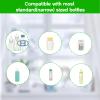 10PCS Baby Bottle Caps for Dr Brown Narrow Bottles, Travel Bottle Lids Replacement for Narrow-Neck Bottle, Tight and Leak-Proof, Yellow view 2
