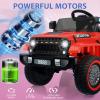 12V Kids Ride on Car Truck with Parent Remote Control, Electric Toy Vehicle for Boys Girls, All Terrain Outdoor Play with Spring Suspension, LED Lights & Music Player view 3