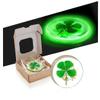 ANH3KT Real Four Leaf Clover Resin Charm with Light-Reflecting Good Luck Gifts Pocket Token, Preserved, 1.25 Gift for Good Fortune, Lucky Charm Clover for Family view 1