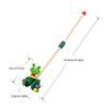 ASHATA Wooden Baby Walker Educational Push and Pull Toy for Toddlers Learning Walking, Animal Waddling Toy for Kids, 1X Small Wooden Walking for Baby (Colorful) view 3