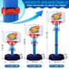 Toddler Basketball Hoop Set,Adjustable Kids Basketball Goal with 3 Balls & 2 nets & Pump,Indoor Outdoor Poolside Mini Hoop Toy for Boys Girls Ages 1-6 Birthday view 3