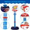 Toddler Basketball Hoop Set,Adjustable Kids Basketball Goal with 3 Balls & 2 nets & Pump,Indoor Outdoor Poolside Mini Hoop Toy for Boys Girls Ages 1-6 Birthday view 4