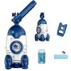 Bubble Blower Gun for Kids Bike, Rechargeable Bubble Maker with Red Light & Bike Clip, Non-Stop Bubbles Outdoor Toy for Boys Girls, Ages 3+, Bubble Solution Included view 1