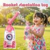 Bubble Blower Gun for Kids Bike, Rechargeable Bubble Maker with Red Light & Bike Clip, Non-Stop Bubbles Outdoor Toy for Boys Girls, Ages 3+, Bubble Solution Included view 2