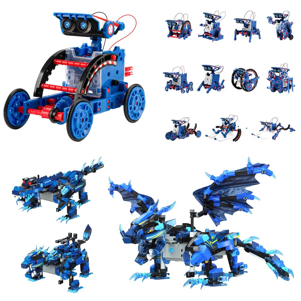 Bundle - 2 Items: Sillbird Solar Robot Toys & Robot Building Kit with Remote Control, Christmas Stem Gifts for Kids Boys Ages 8-12, DIY Science Educational Robotic Toys