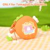 BUBBLELOGUS Strawberry Bubble Protective Case for Tamagotchi Paradise, Soft TPU Silicone Cover with Holographic Faceplate, Flower Shaped Zoom Dial Cap & Charms Set, Anti-Scratch & Waterproof (Orange) view 2