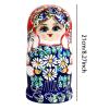 Russian Nesting Dolls, Wooden Daisy Pattern Tabletop Decoration, Decorative Stacking Dolls for Kids, Teens, Adults, Collectors Art Lovers, Birthday Gift, Holidays, Office, Playroom Display view 2