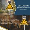 24"/30" Solar Pedestrian Crossing Sign Flashing,Street Traffic Warning Sign With Solar Powered, Aluminum Ip65 Weatherproof Crosswalk Signs For Urban Road, School 24IN(61CM) view 3