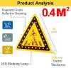24"/30" Solar Pedestrian Crossing Sign Flashing,Street Traffic Warning Sign With Solar Powered, Aluminum Ip65 Weatherproof Crosswalk Signs For Urban Road, School 24IN(61CM) view 4