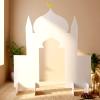 FunooFuno Ramadan Eid Mosque Decorations 59 x 54 Inch DIY Cardboard Mosque Castle for Home Ramadan Playhouse Corner Activities for Islamic Muslim Eid Mubarak Masjid Islamic Art Decor Learning Praying view 1