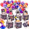 24 Pack Valentines Day Gift Cards Box with Slime, Galaxy Slime Balls Stress Relief Fidget Toy for Kids Party Favor, Classroom Exchange Prizes Gift Set, Valentine Party Favors for Kids Girls Boys view 1